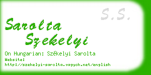 sarolta szekelyi business card